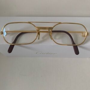 Vintage Cartier Infinity Gold Frame Glasses 55/20 140